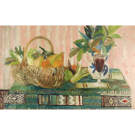 Appraisal: Guy Bardone French b Still Life with Basket of Fruit