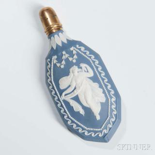 Appraisal: Turner Solid Blue Jasper Scent Bottle England late th century