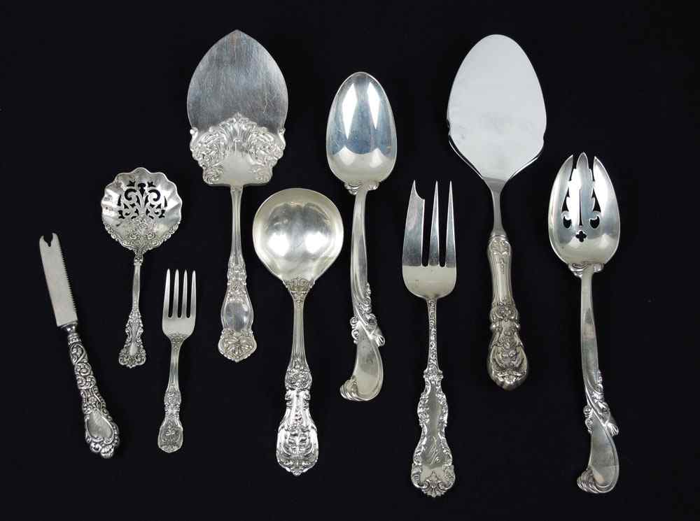 Appraisal: PIECE ESTATE STERLING SERVING PIECES To include Reed Barton ''Francis