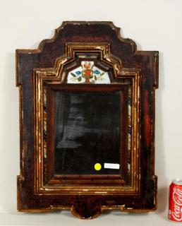 Appraisal: Early Queen Anne Courting Mirror Early Queen Anne courting mirror