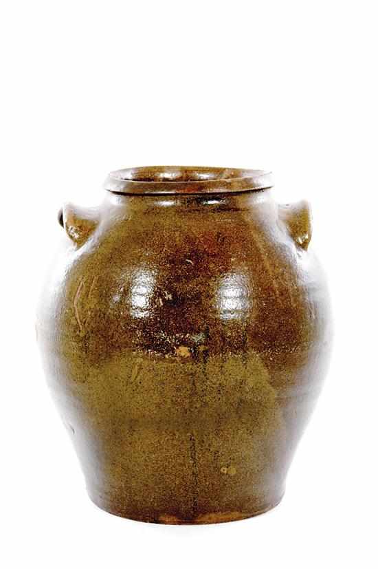 Appraisal: Southern stoneware storage jar Miles Mill Edgefield South Carolina circa