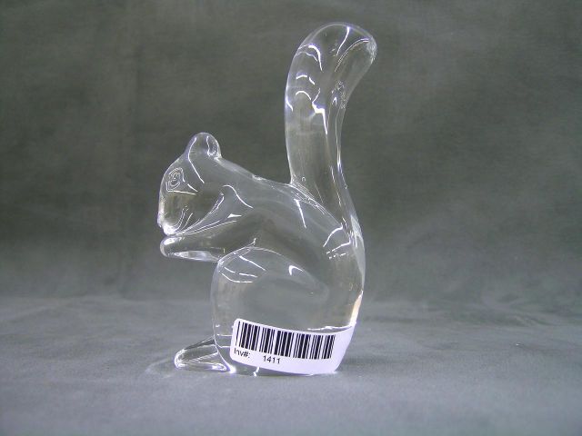 Appraisal: Baccarat Crystal squirrel overall height