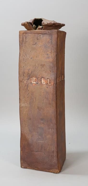 Appraisal: Attributed to William Bernstein American born modernist ceramic sculpture Titled