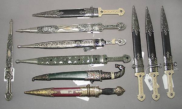 Appraisal: A lot of ten contemporary reproduction Russian daggers A group