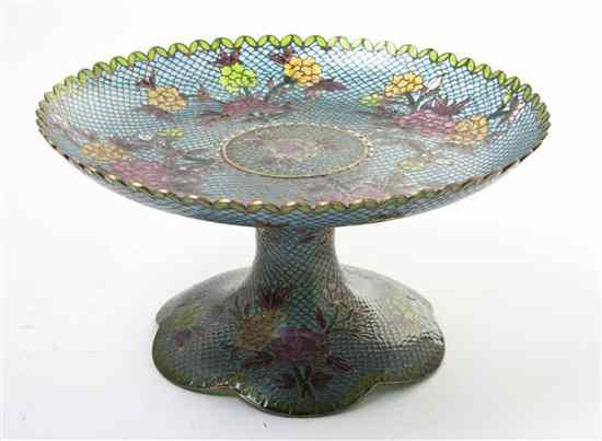 Appraisal: A Plique a Jour Tazza having a scalloped rim to