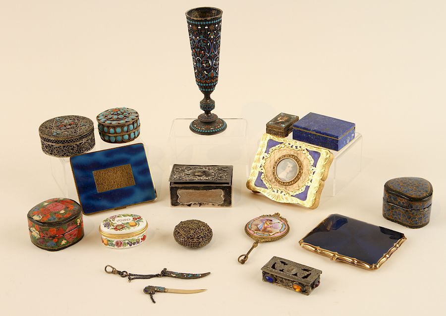 Appraisal: COLLECTION OF SILVER BRASS OTHER METAL ITEMS A collection of