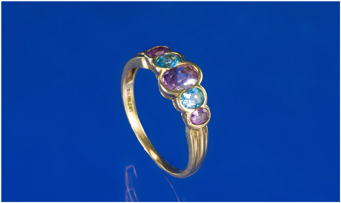 Appraisal: Carat Gold Amethyst and Topaz Stone Ring