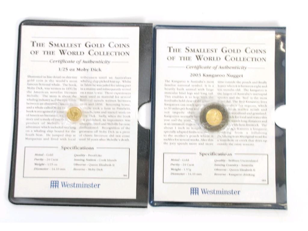 Appraisal: WESTMINSTER 'THE SMALLEST GOLD COINS OF THE WORLD' COLLECTION the