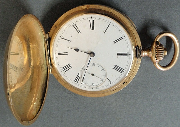 Appraisal: - Hunter cased k gold pocket watch with the works