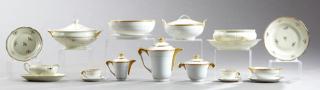 Appraisal: Ninety-Eight Pieces of French Porcelain Dinnerware th c consisting of