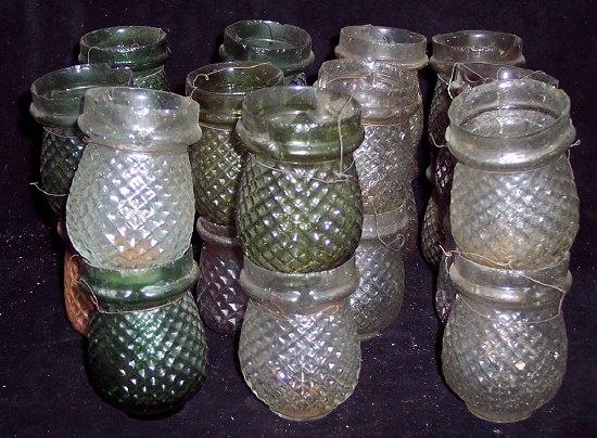 Appraisal: Twenty-two Victorian coloured glass fairy lights