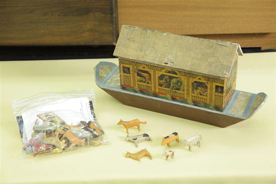 Appraisal: WOOD AND PAPER NOAH'S ARK Chromolithographed noah's ark Paper over