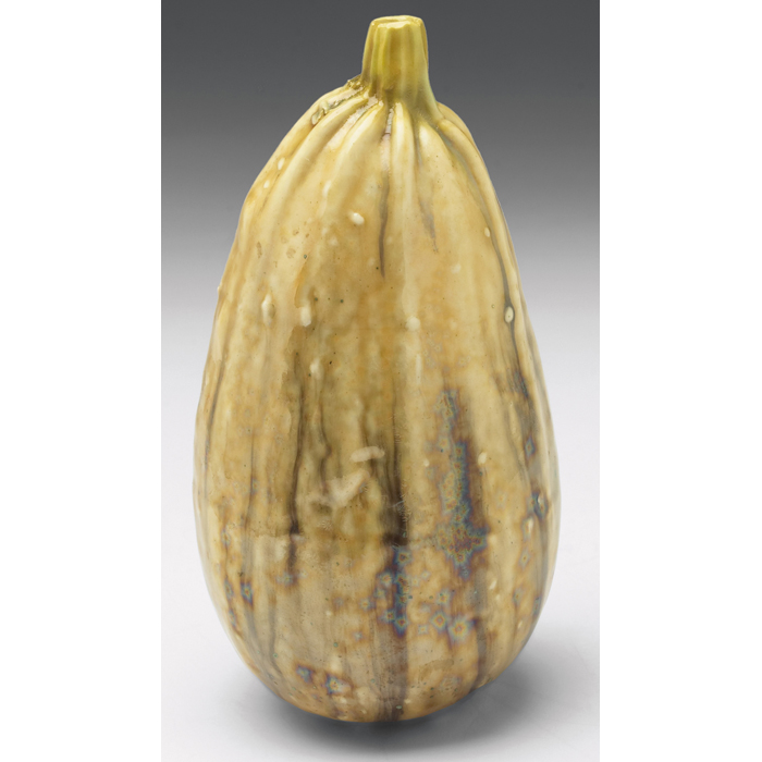 Appraisal: Emile Decoeur vase organic shape covered in a yellow and