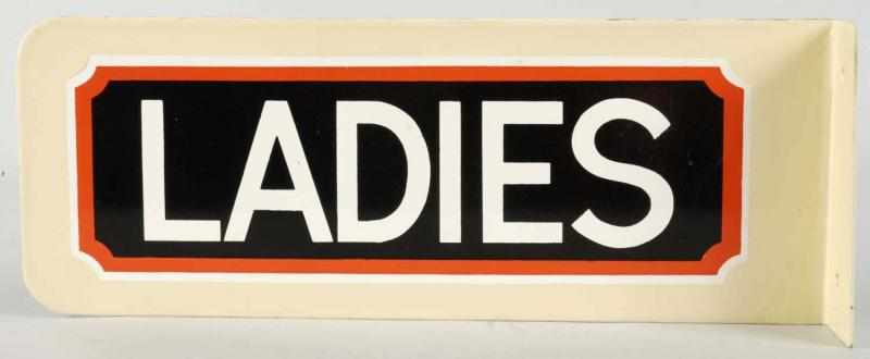 Appraisal: Porcelain Signal Oil Co Ladies Restroom Sign Description Presents well