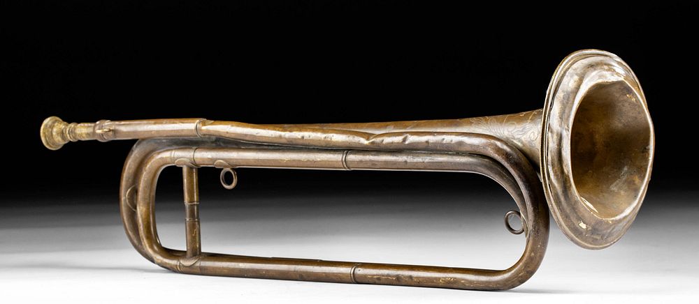 Appraisal: Early th C French Brass Bugle - Ancora Grand Prix