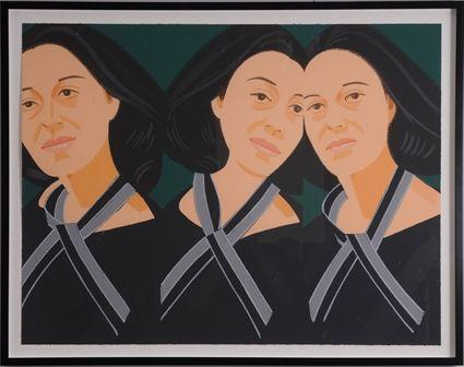 Appraisal: ALEX KATZ b GREY RIBBON ADAS Silkscreen in colors x