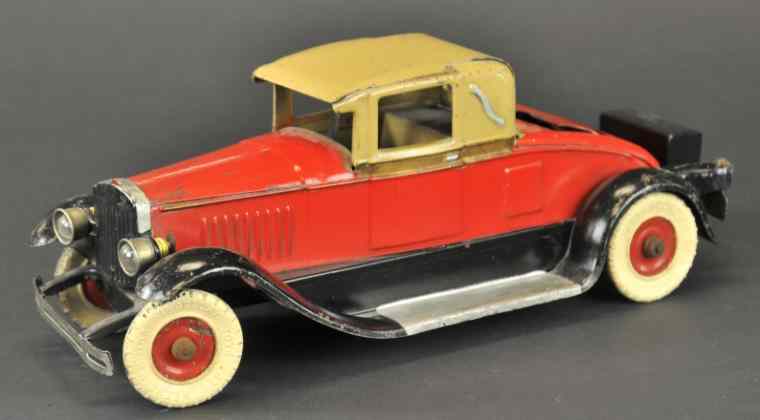 Appraisal: KINGSBURY MUSICAL COUPE c 's red painted body tan roof