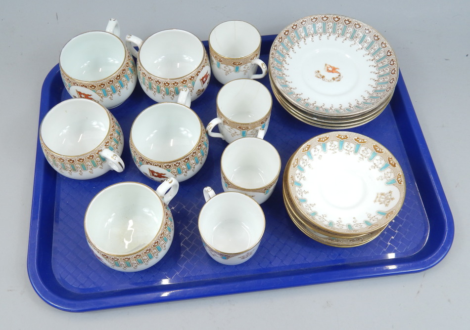 Appraisal: A Stonier Co Ltd Liverpool part coffee service produced for