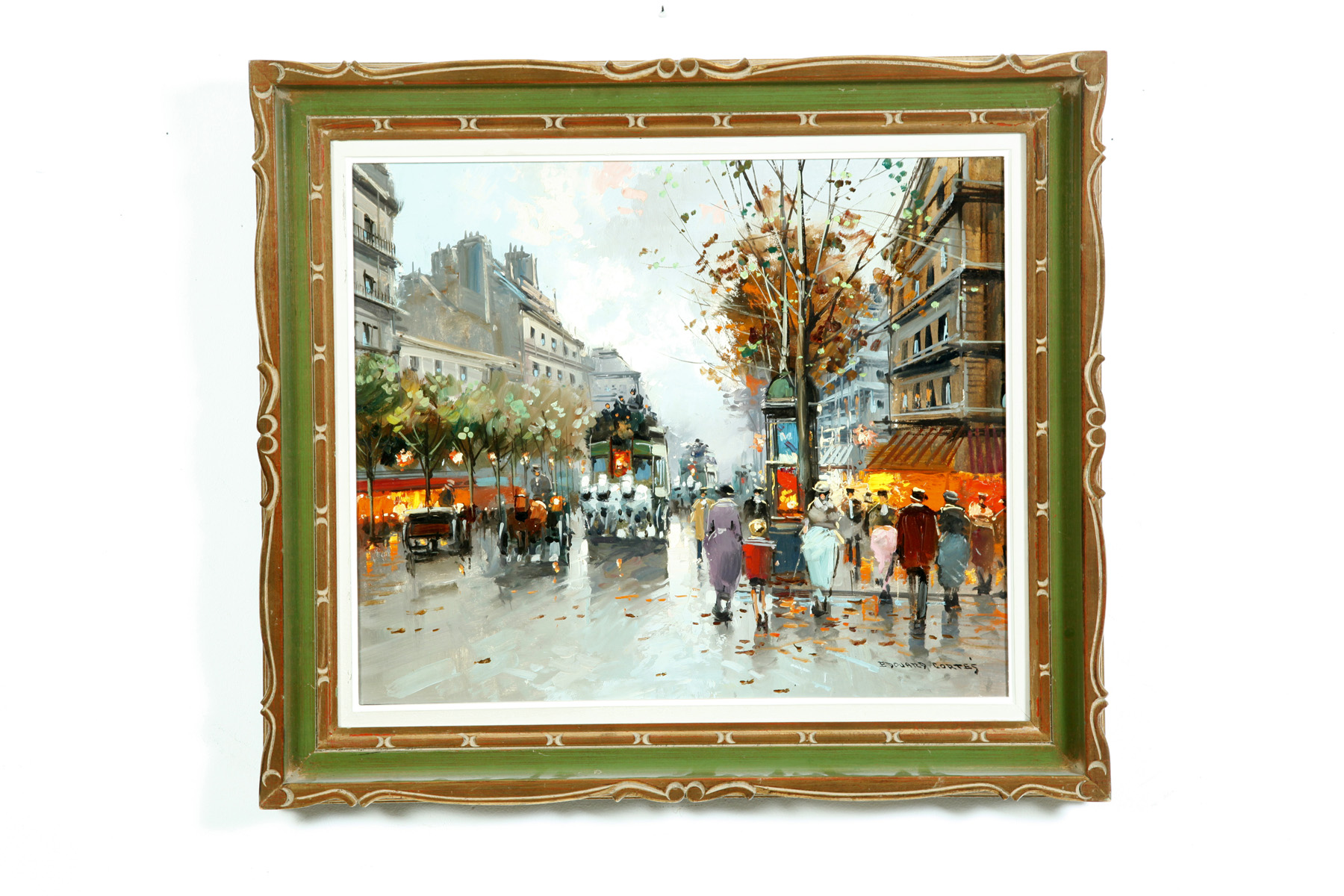 Appraisal: STREET SCENE IN THE MANNER OF EDOUARD LEON CORTES FRANCE