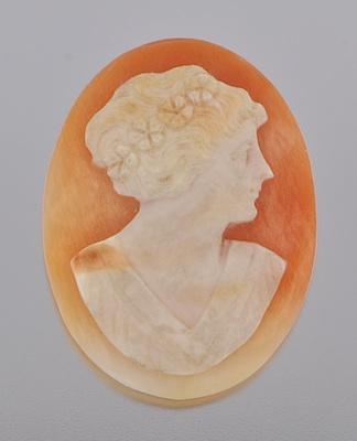 Appraisal: An Unmounted Carved Shell Cameo A small unmounted shell cameo