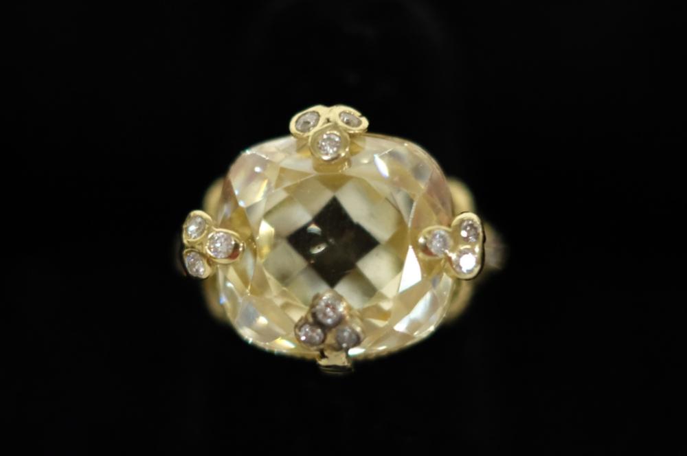 Appraisal: JUDITH RIPKA K YG CANARY RING SIZE Judith Ripka k