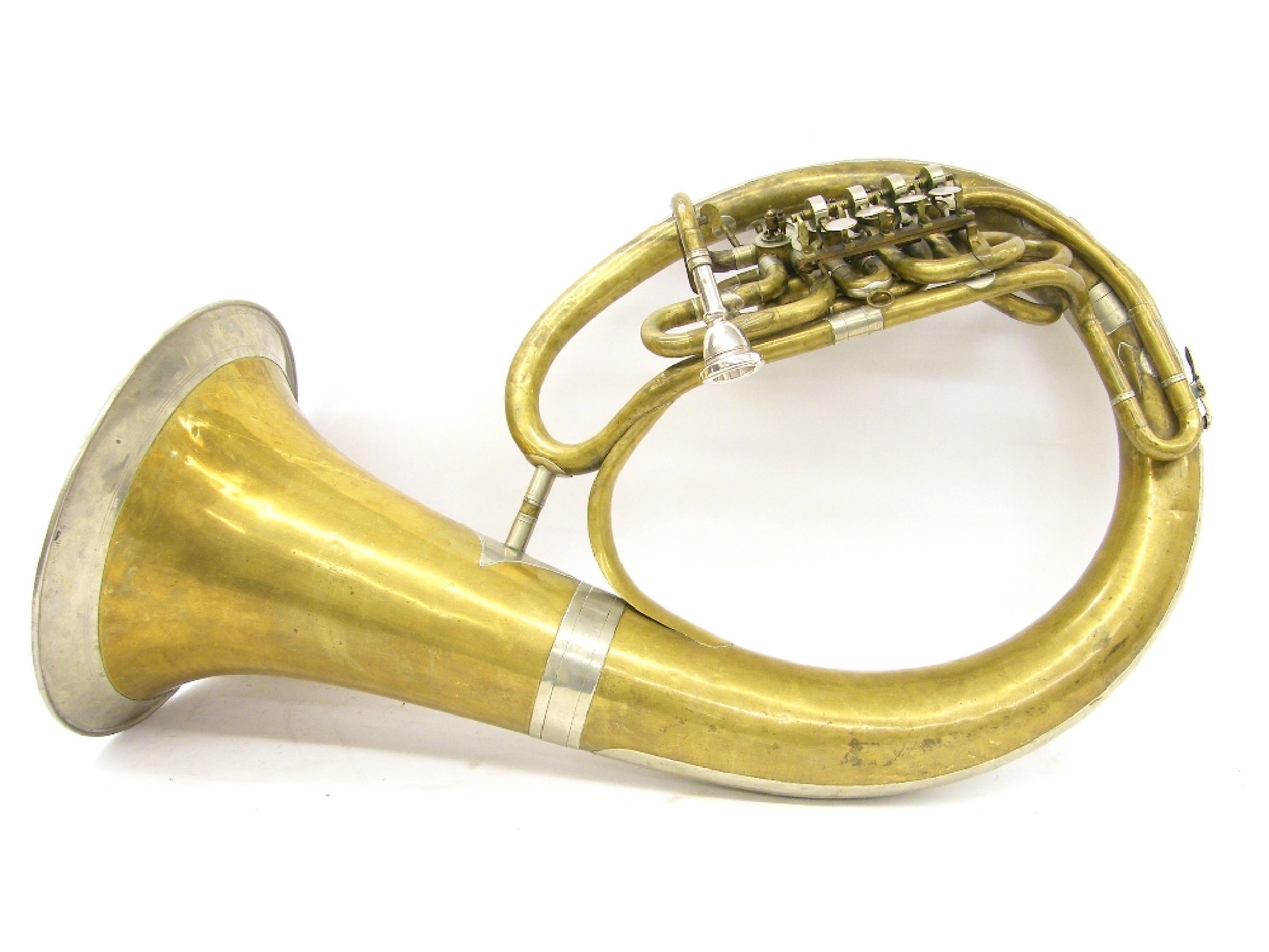 Appraisal: Amati Kraslice brass and silver mounted four valve Helicon