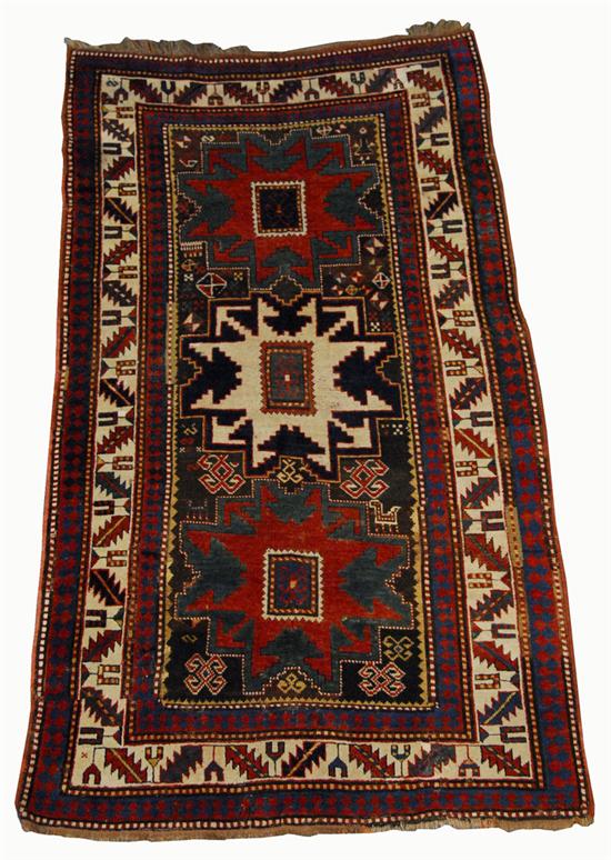 Appraisal: LESGHI KAZAK RUG Caucasus circa feet inches x feet inches