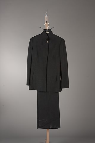 Appraisal: Loro Piana piece black wool textured jacket and slacks Jacket