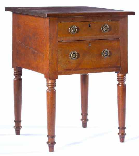 Appraisal: American Sheraton Side Tableearly th century mahogany and figured mahogany