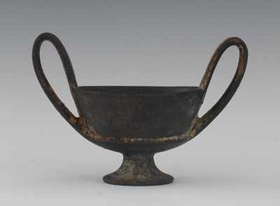 Appraisal: An Etruscan Bucchero Ware Kantharos ca th- th Century B