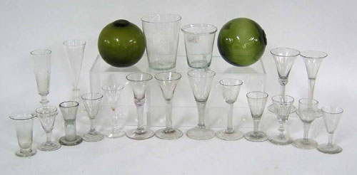 Appraisal: Large group of early glass drinking vessels th th c