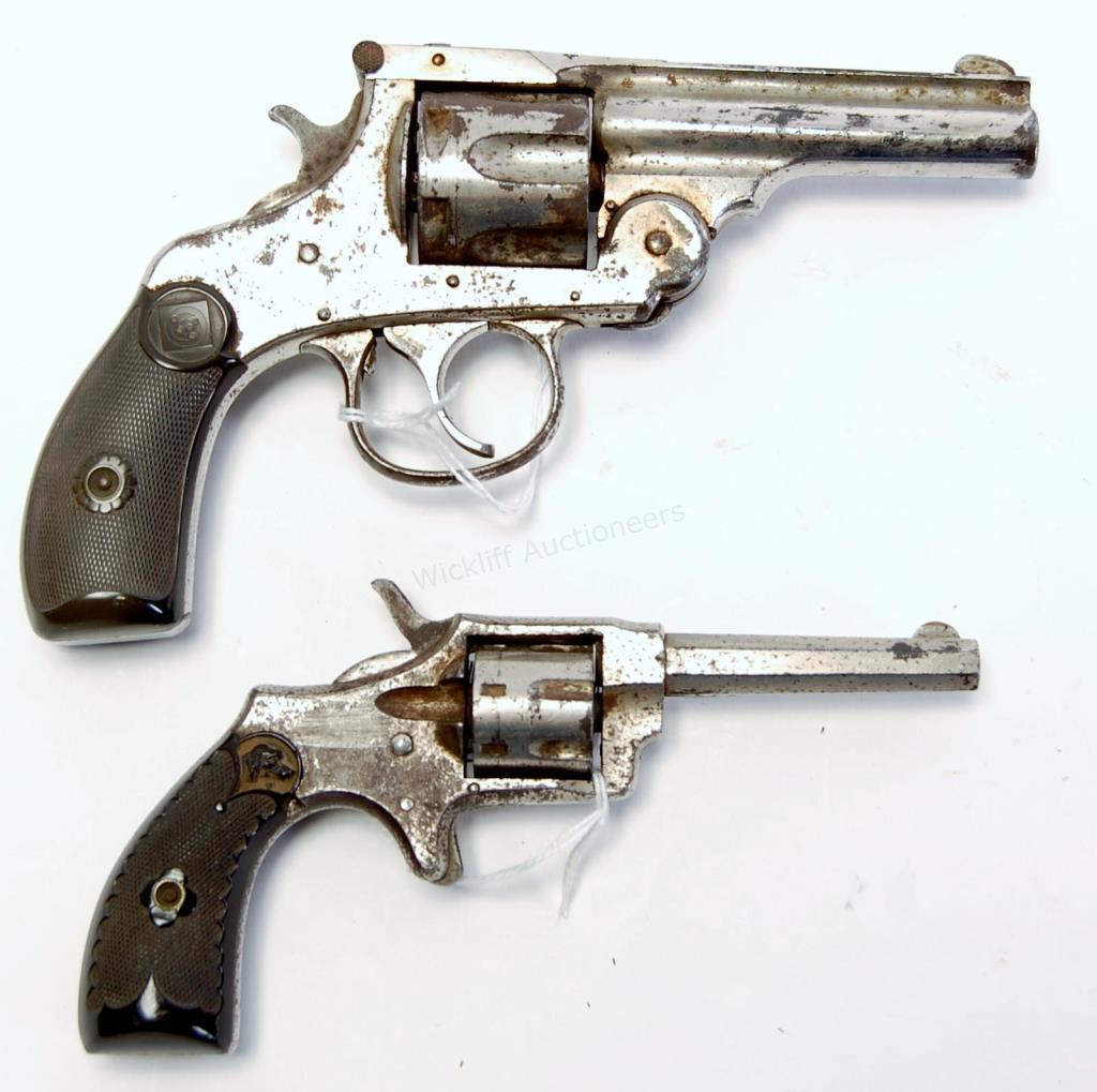 Appraisal: Two Vintage Revolvers- Unknown Pocket pistol- Nickel Octagonal barrel Chambered