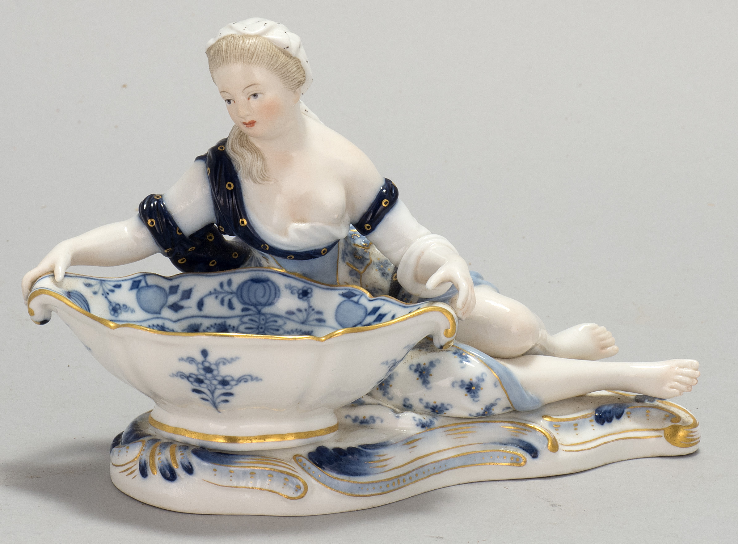 Appraisal: MEISSEN FIGURAL PORCELAIN OPEN SALT Late th Early th CenturyModeled