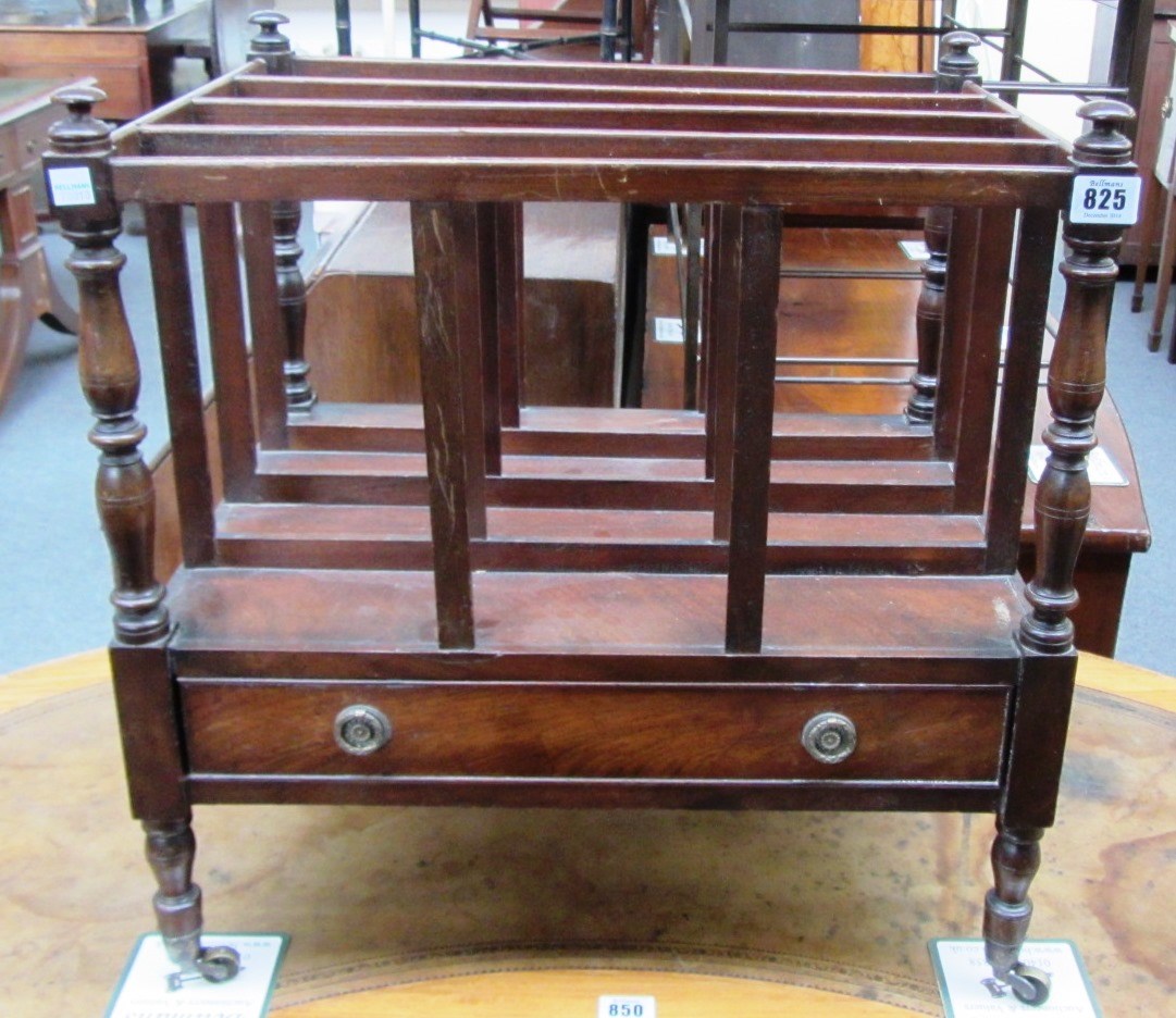 Appraisal: A th century Victorian four division Canterbury on turned supports