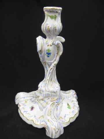 Appraisal: Herend Porcelain Candlestick or Lamp Base blue gold with floral