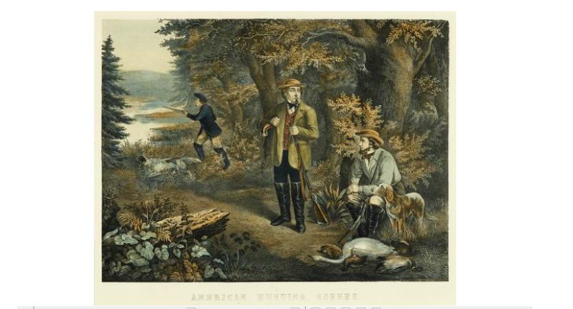 Appraisal: Color Lithograph American Hunting Scenes N p n d ca