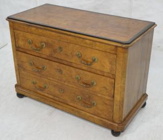 Appraisal: Antique Drawer Bachelors Chest Burled wood cab Antique Drawer Bachelors