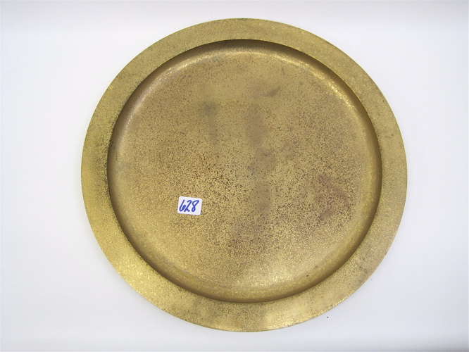 Appraisal: TIFFANY STUDIOS GILT BRONZE ROUND SERVING TRAY Diameter r Condition