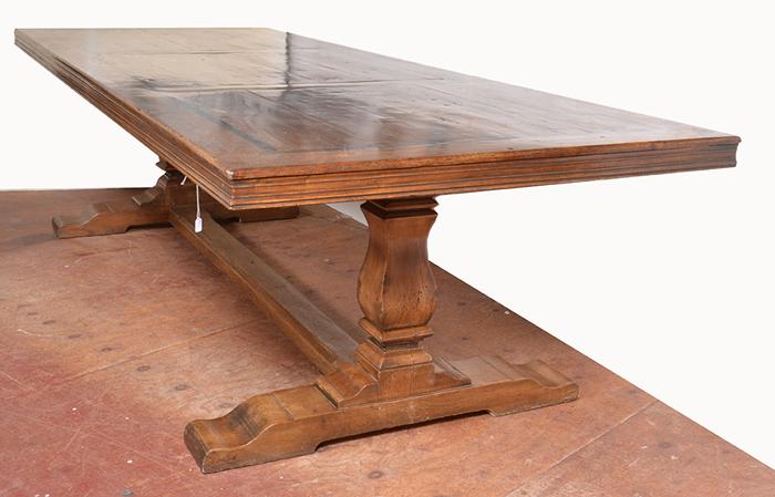 Appraisal: FRUITWOOD REFECTORY TABLE x x cm FRUITWOOD REFECTORY TABLE x