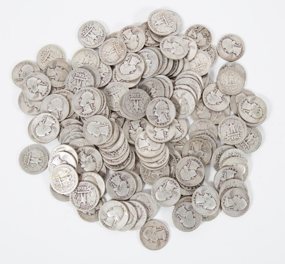 Appraisal: USA Washington Quarters - One hundred forty silver Washington quarters