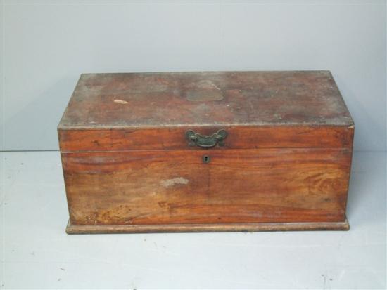 Appraisal: th century camphorwood chest top inlaid with brass plaque reading