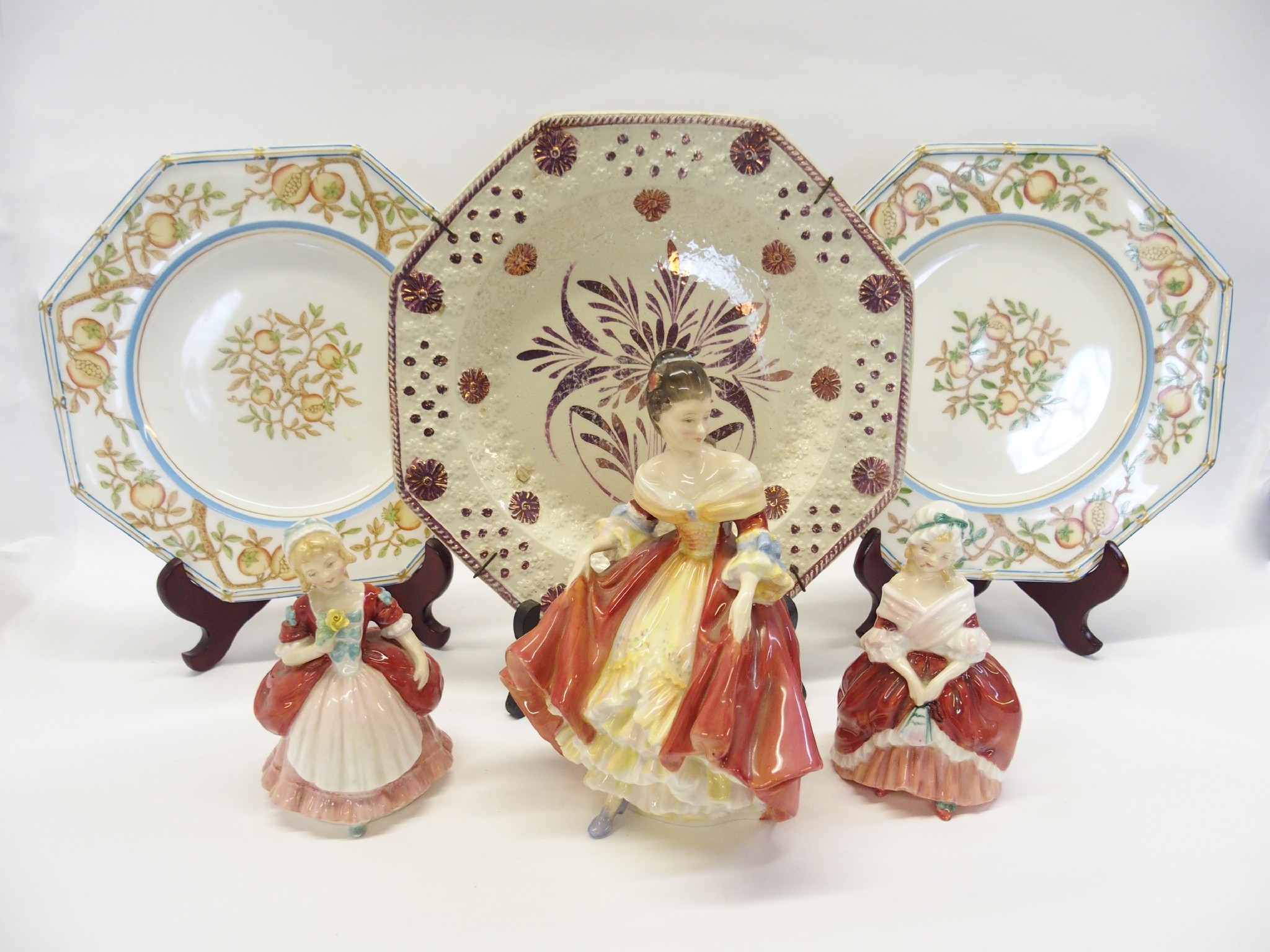 Appraisal: Three Royal Doulton figures Peggy Southern Belle and Valerie with