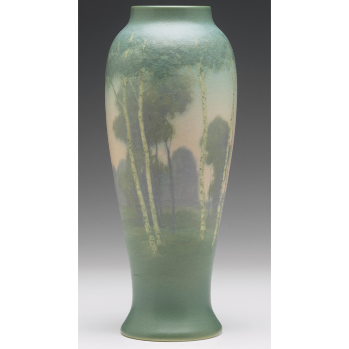 Appraisal: Fine Rookwood vase very nice Vellum glaze with a detailed