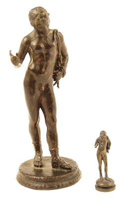 Appraisal: After the antique Narcissus bronze late th century in cm