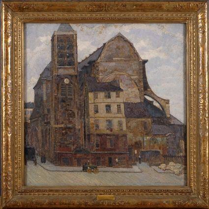 Appraisal: HARRY B LACHMAN - ST NICHOLAS DU CHARDONNET Oil on