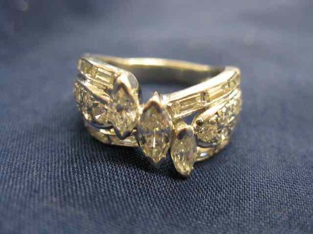 Appraisal: Diamond Platinum Ring diamonds totaling carat of round marquise and