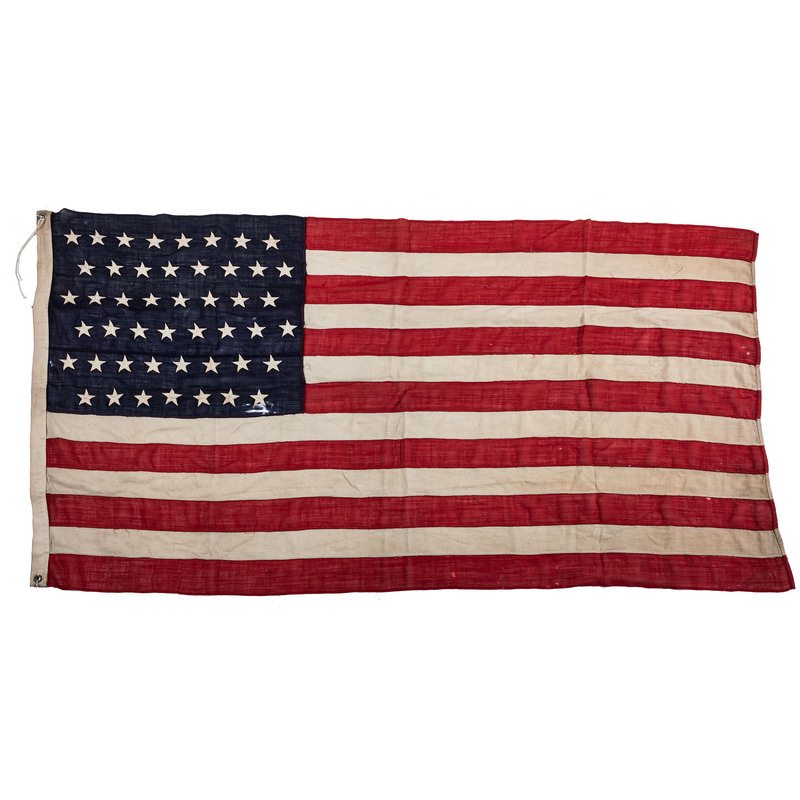 Appraisal: FLAGS PATRIOTIC TEXTILES -star flag ca x in cotton flag