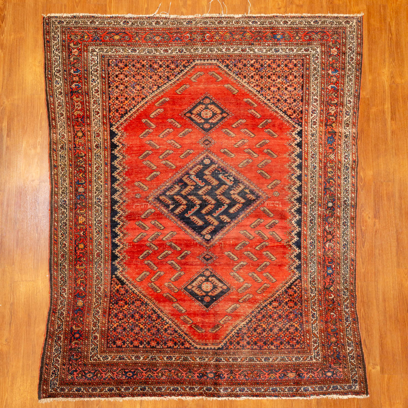 Appraisal: SEMI-ANTIQUE MALAYER RUG PERSIA X Second quarter- th century hand-knotted