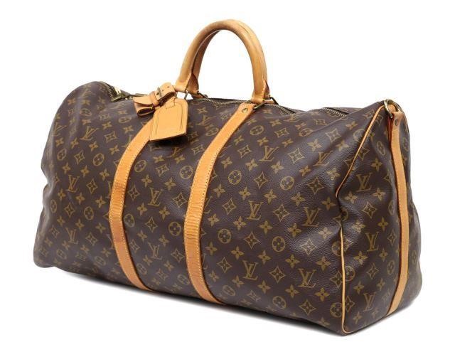 Appraisal: Louis Vuitton Keepall Bandouliere duffle bag in monogram coated canvas