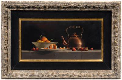 Appraisal: Paul DiBert painting Utah California born still life with bowl